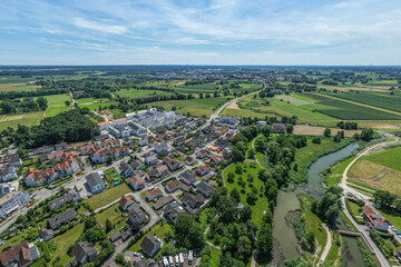 Blick auf den Kurort Bad Gögging im Kreis Kelheim im westlichen Niederbayern