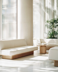 Elegant Corporate Reception with Serene and Inviting Ambiance