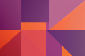  an abstract geometric pattern with intersecting shapes in shades of purple, orange, and red