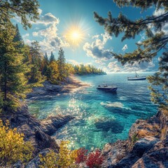 Breathtaking View of a Beautiful Beach