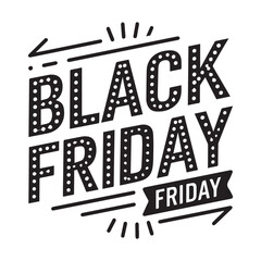 Black Friday typography silhouette vector illustration
