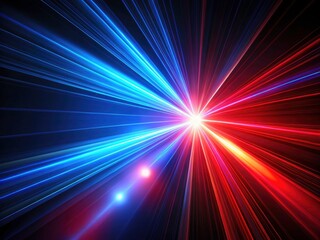 Obraz premium Abstract Red and Blue Light Beams on Black Background - Stunning Visuals for Creative Projects and Designs, Perfect for Backgrounds, Wallpapers, and Digital Artworks