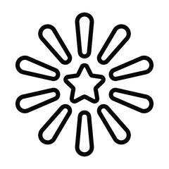 Simple Firework icon. The icon can be used for websites, print templates, presentation templates, illustrations, etc