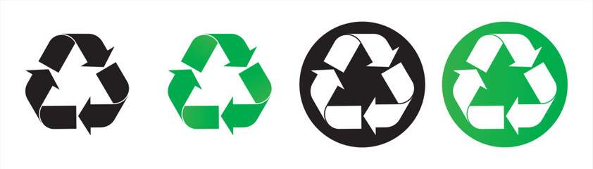 simple recycle icon vector illustration