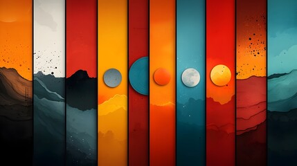 Colorful surreal and dreamlike digital featuring abstract textured patterns psychedelic color palette and avant garde comic book inspired celestial imagery  Experimental panel compositions