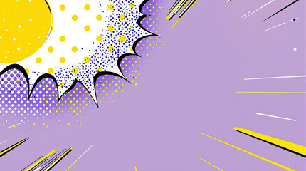 Fototapeta premium Dynamic Pop Art Background Featuring Comic-Style Elements