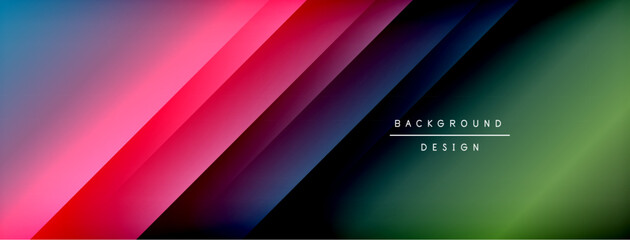 Colorful gradient with lines made of shadow and light. Creative background