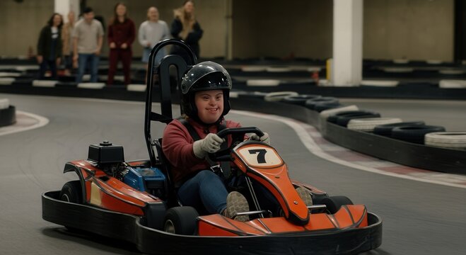 Exciting go-karting experience with inclusive racing in urban setting for recreational activities and leisure