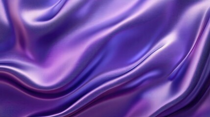 Fototapeta premium Abstract purple silk fabric with soft waves and flowing texture.
