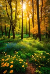 Obraz premium stunning visualization transformation over time highlighting climate change effects flora fauna spectacularly captured, air, beauty, biodiversity, color