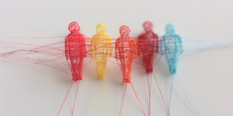 Human relations, HR, people connection network. 