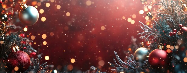 Holiday background with vintage color toned bokeh for Christmas and New Year