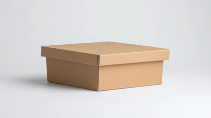 Simple, unbranded cardboard box ready for customization. Neutral and versatile