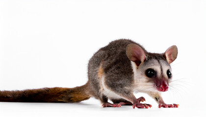 Cute, small, opossum like animal.  Wildlife, exotic animal, marsupial.