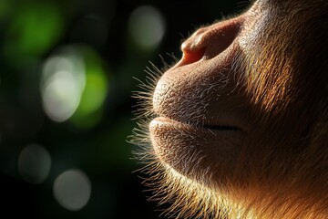 Majestic Profile of a Monkey in Natural Light