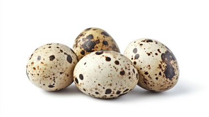Obraz premium Quail eggs isolated on white background with clipping path,