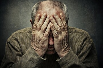 An Elderly Man in Distress: Capturing the Weight of Emotion
