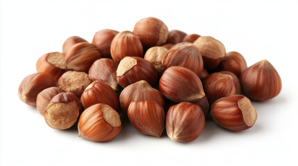 Obraz premium Hazelnuts isolated on white background, 
