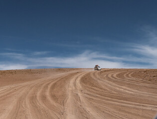 car in the dunes
