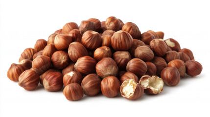 Obraz premium Hazelnuts isolated on white background, 