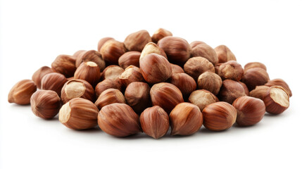 Fototapeta premium Hazelnuts isolated on white background,