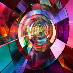 Obraz premium Glass-like kaleidoscope pattern