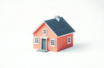 Fototapeta premium Isometric 3D rendering of a house icon