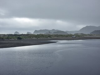 river landscape in chiloe chile