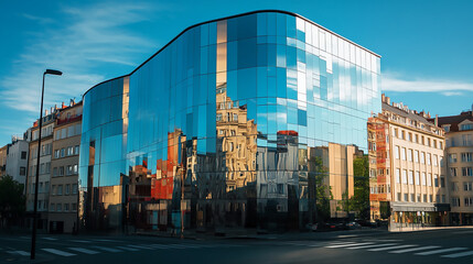 A black helicopter flying over the city, showcasing its sleek design and impressive panoramic view of skyscrapers. A police helicopter in mid-flight over a dense urban landscape, with buildings and st