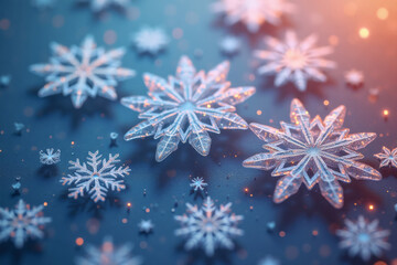 snowflake on a blue background
