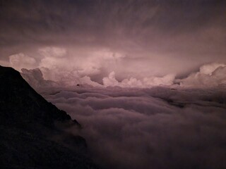 cloudy mountains in the altiplano bolivia 