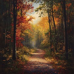 Fototapeta premium Autumn Forest Path
