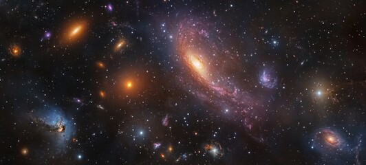 Cosmic Tapestry: A Celestial Dance of Galaxies