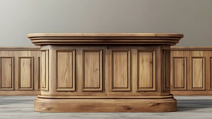 Wooden podium for politicians
