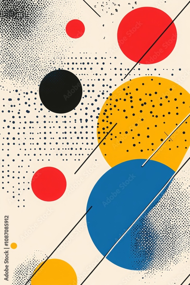 Canvas Prints abstract geometric vector background with colorful shapes, clean lines, minimalistic design, ideal f