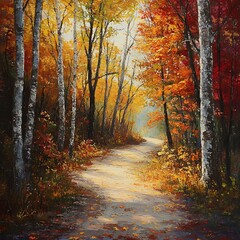 Obraz premium Autumn Forest Path