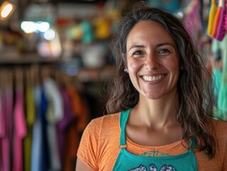 Crafty Store Owner with Big Smile