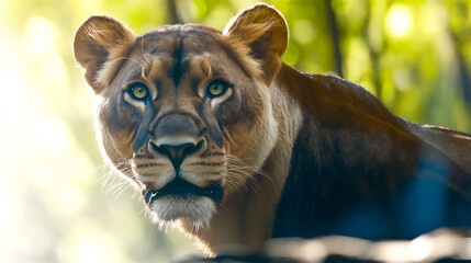 Lioness in the savanna