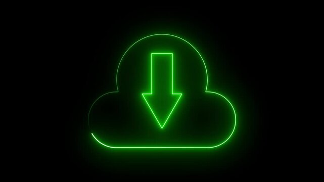A down arrow features a sharp, downward-pointing design, often illuminated in bright neon colors. It symbolizes descent, lowering, or direction, drawing attention with its vibrant, bold, and dynamic .