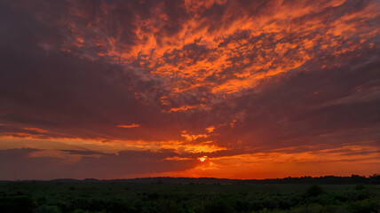 Obraz premium red sunset