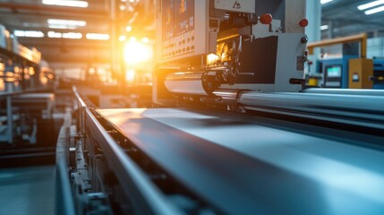 Industrial Conveyor Belt in a Factory Setting