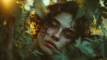 Late Season Harvest of Citra and Mo Hops in San Diego With a Brew Master Surrounded by Lush Greenery in a Calm Evening Light