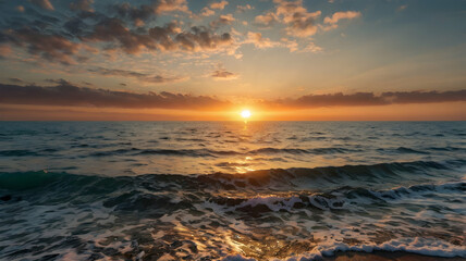 Obraz premium Beautiful sunrise over the sea