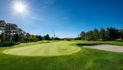 Fototapeta premium Pursue excellence on meticulously maintained courses. 