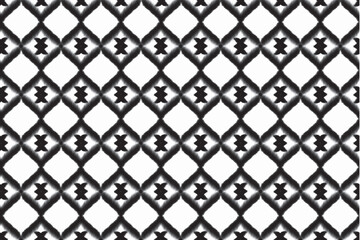 Ikat Abstract Ethnk Art seamless pattern with ornament