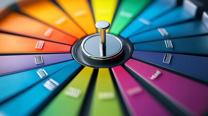 Vibrant Wheel Chart for Business Data and Analytics Concept