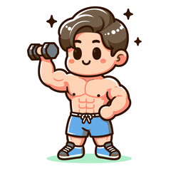Fototapeta premium Bodybuilder boy