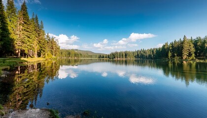 Fototapeta premium Explore hidden gems along scenic lake trails. 