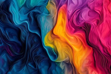 Fototapeta premium Vibrant Swirls of Color: Abstract Fluid Art Composition