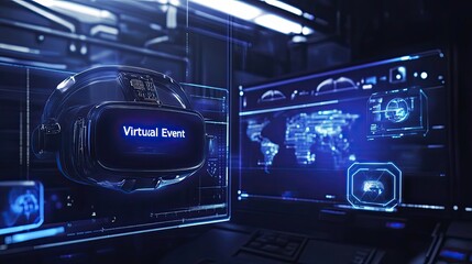 Fototapeta premium Virtual Reality Headset with 